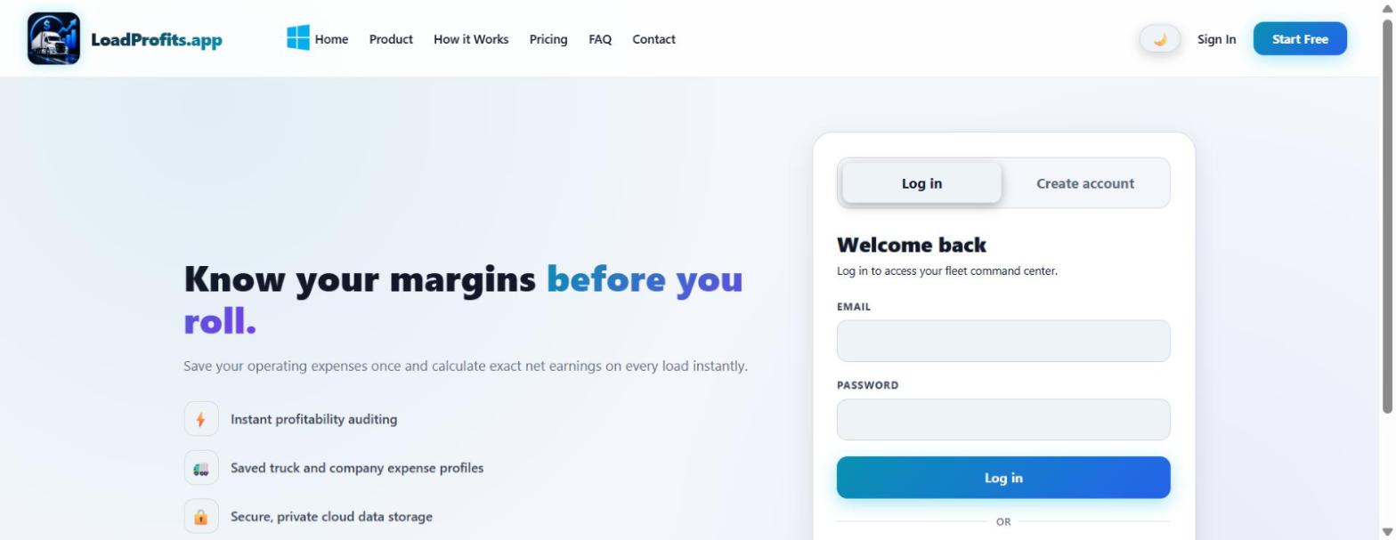 Aplicación LoadProfits